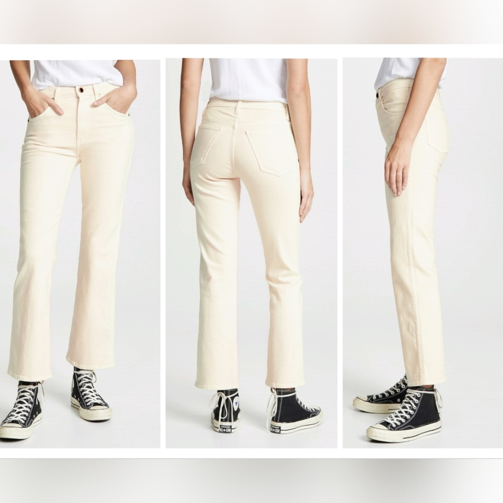KHAITE Cream Bootcut Jeans - Picture 2 of 11